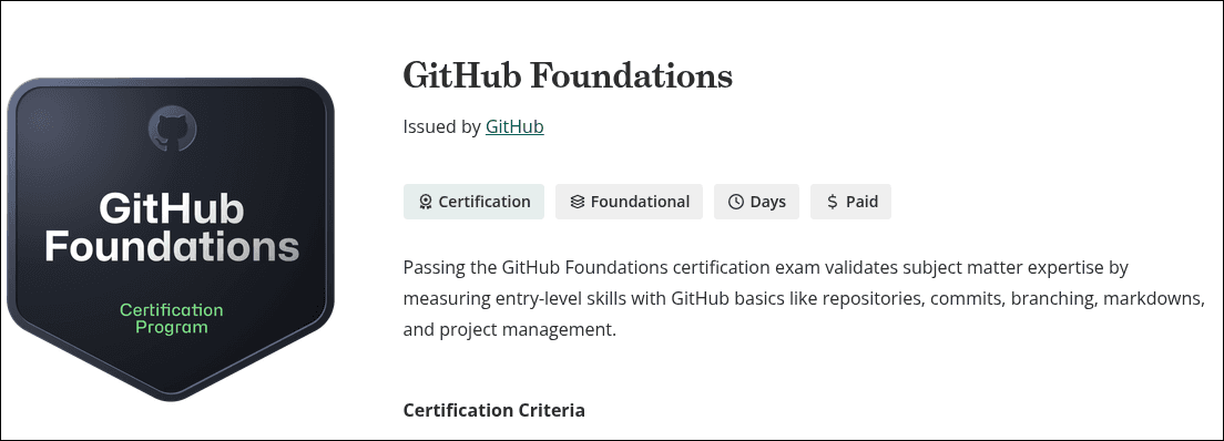 GitHub Foundations -- GitHub